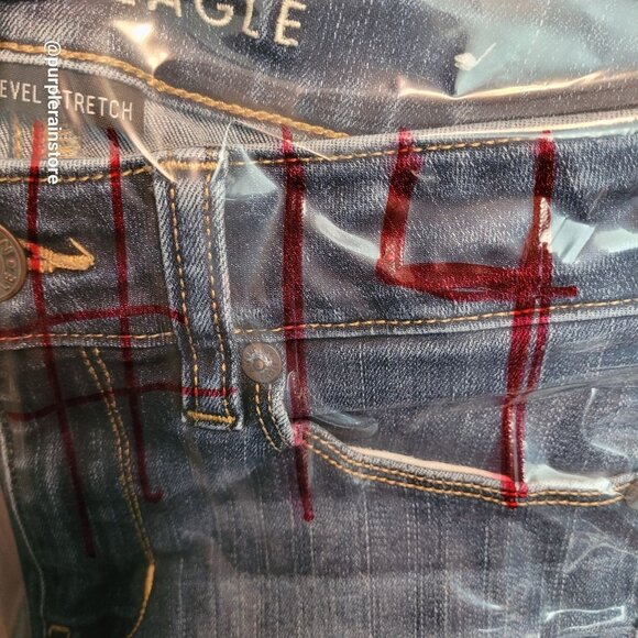 American Eagle Jeans 4 S Skinny Mid Rise Next Level Stretch Medium Dark Wash - Picture 13 of 13